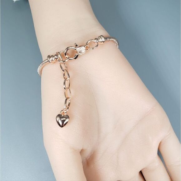 Brand New Rosegold Top Fashion Charms Bracelet - Picture 3 of 9
